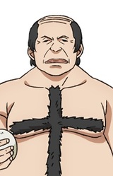 Дядя с волосами на груди в виде креста